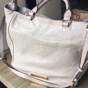 Marc by Marc Jacobs grey leather crossbody bag.